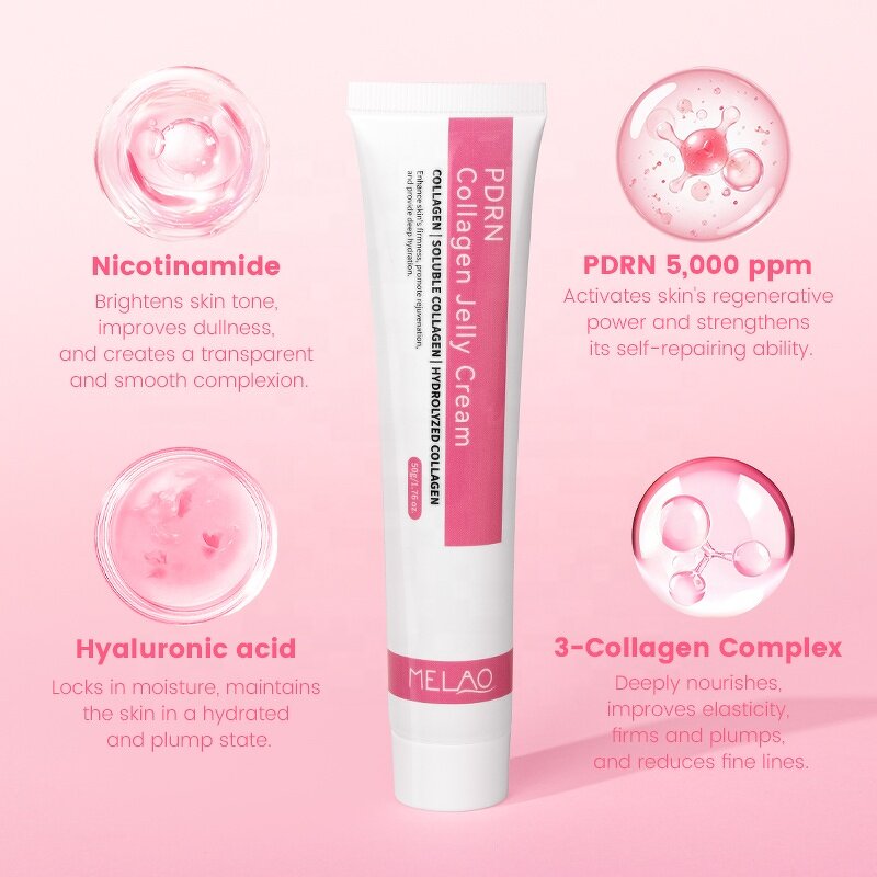 Face Cream Manufacturer - Private Label Hydrating Firming Salmon DNA PDRN Pink Collagen Jelly