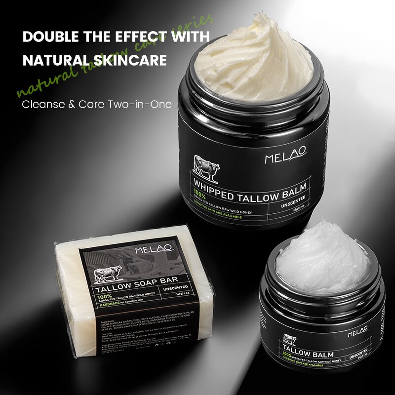 Beard Balm Manufacturer - Custom Logo Organic Beef Tallow for Men Pimples Oil Skin Care Set