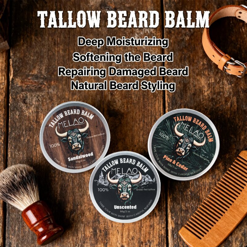Beard Balm Manufacturer - Wholesale Sandalwood Tallow Beard Growth Balm for Men