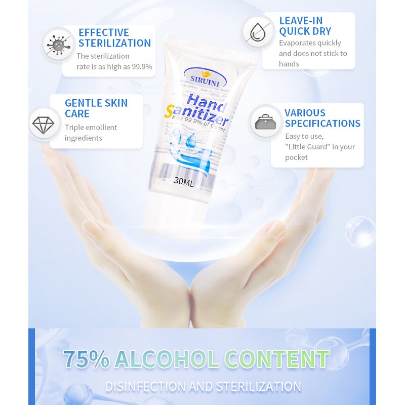 Hand Sanitizer Manufacturer - Antibacterial 20ml 75% Alcohol Travel Portable Individual Package