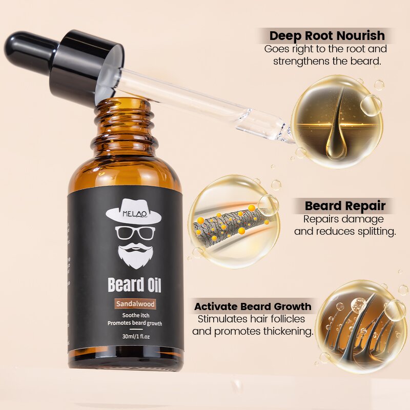 Beard Oil Manufacturer - Private Label Luxury Grooming After Shave Vegan Sandalwood Growth Oil