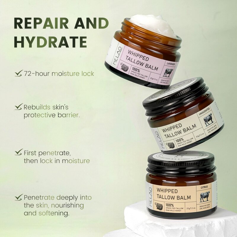 Beef Tallow Balm Manufacturer - Private Label 100% Organic Halal Certified 37g Travel Size