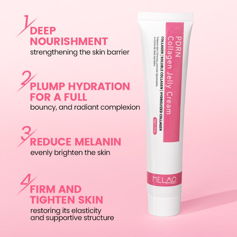 Face Cream Manufacturer - Private Label Hydrating Firming Salmon DNA PDRN Pink Collagen Jelly