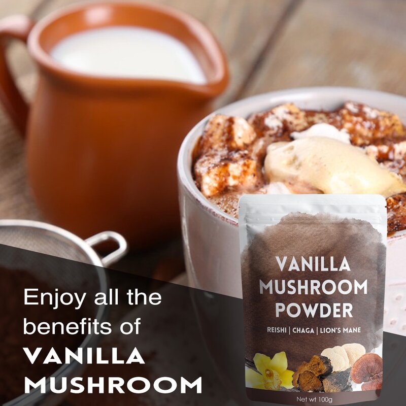 Mushroom Coffee Powder Manufacturer - Private Label Supplement Mushroom Blend Vanilla Instant Powder