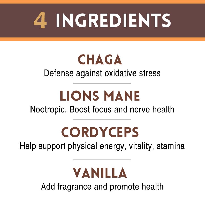 Mushroom Coffee Powder Manufacturer - Private Label Supplement Mushroom Blend Vanilla Instant Powder