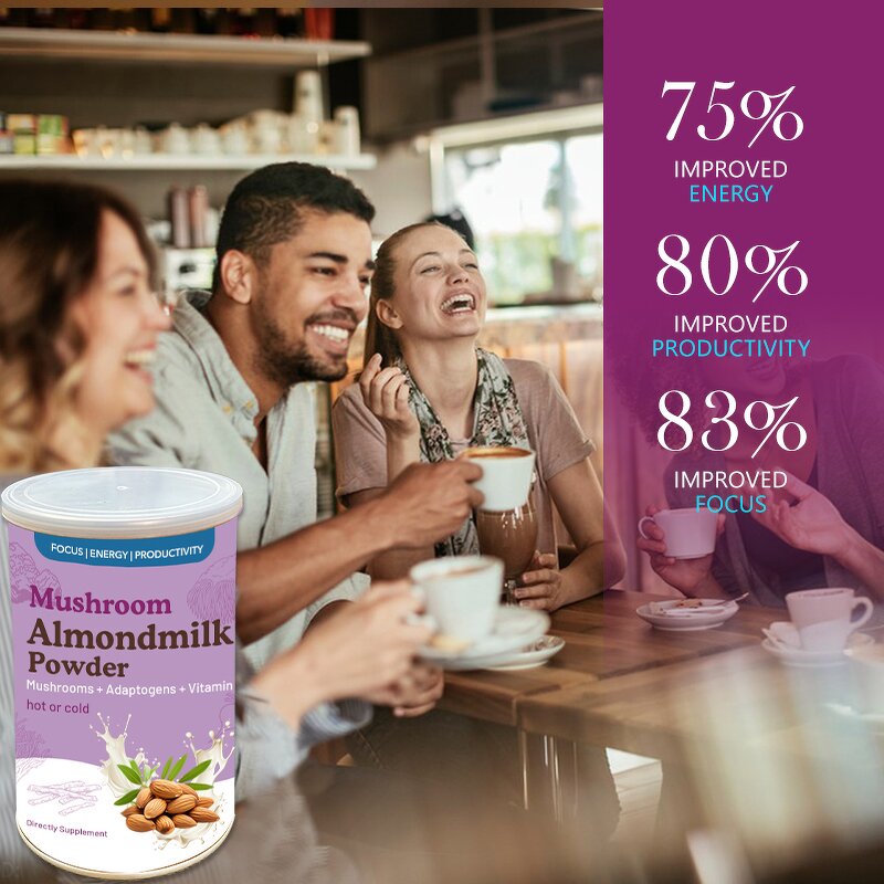 Almond Milk Powder Manufacturer - Premium Organic Mushroom Plant Extract Paper Tube Packaging