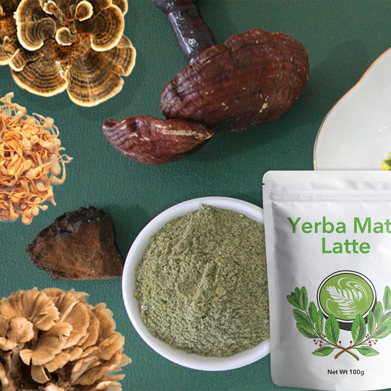 Yerba Mate Latte Manufacturer - OEM Yerba Mate Powder Mushroom Extracts Coconut Milk Instant Latte