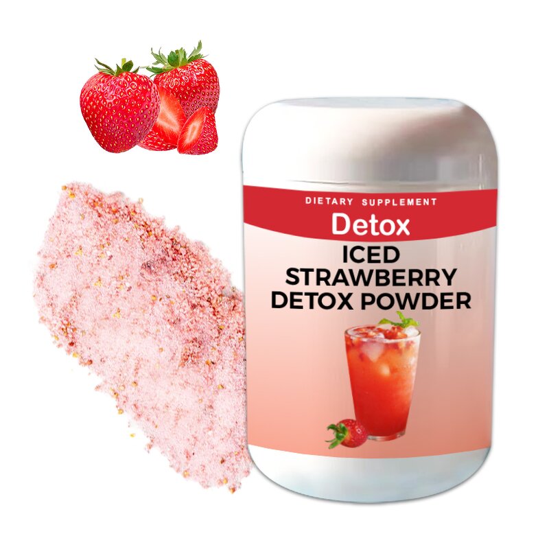 Detox Powder Manufacturer - OEM Weight Management Belly Fat Bloating Organic Strawberry Skinny Detox