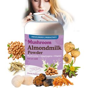 Almond Milk Powder Manufacturer - Mushroom Sweet Sugar Flavored Instant Coffee Bag Slimming Product