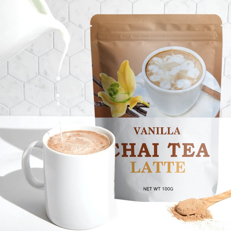 Chai Latte Powder Manufacturer - OEM Organic Chai Tea Vanilla Black Tea Cinnamon Spice Masala