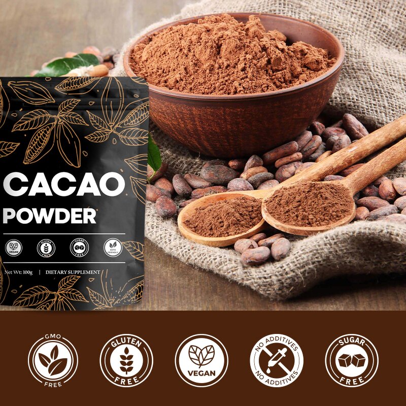 Cocoa Powder Manufacturer - OEM ODM Unsweetened Hot Cacao Baking Keto Vegan Superfoods Cocoa Latte