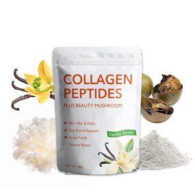 Collagen Mushroom Powder Manufacturer - OEM Organic Hydrolyzed Collagen Vanilla Tremella Mushroom