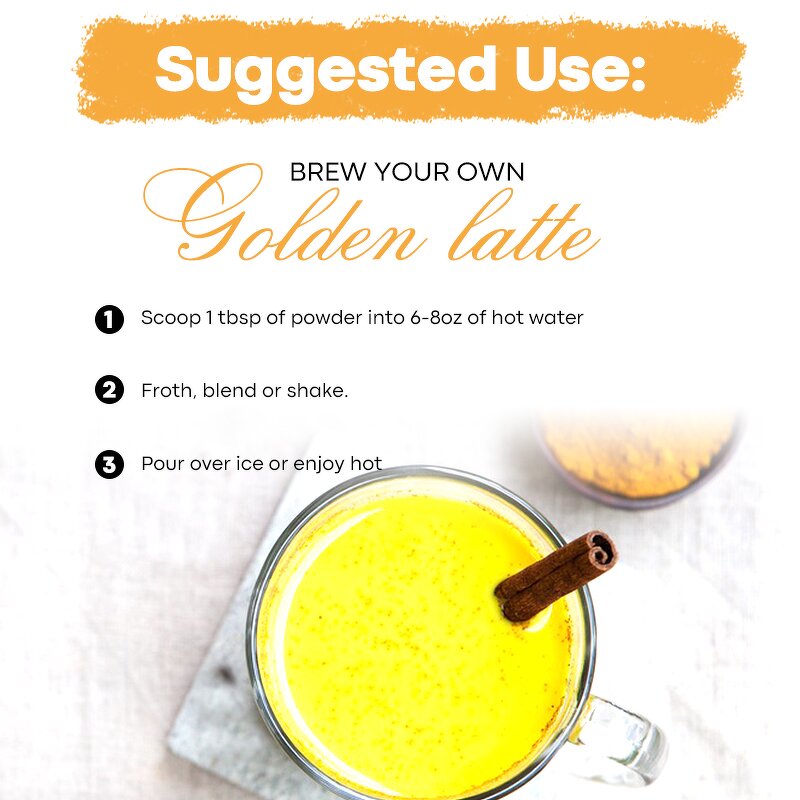 Superfood Latte Manufacturer - Private Label Superfoods Golden SuperLatte Probiotics Mushrooms Adaptogens Almond