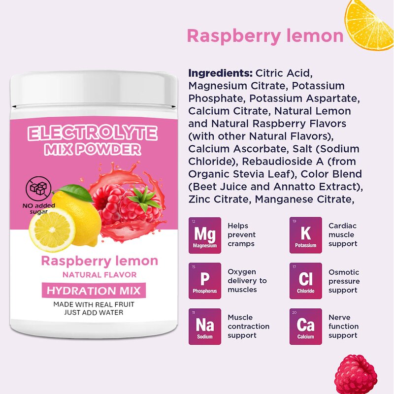 Electrolyte Powder Manufacturer - Private Label Replenisher Lemonade Key Electrolytes Hydration Drink