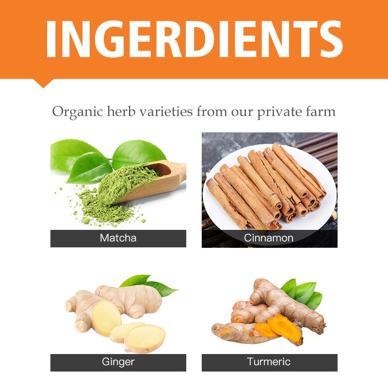 Matcha Powder Manufacturer - OEM Low MOQ Organic Top Instant Tea Ginger Cinnamon Turmeric Matcha