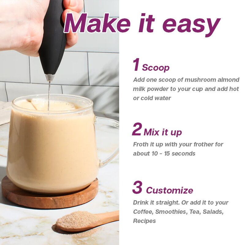 Almond Milk Powder Manufacturer - Mushroom Sweet Sugar Flavored Instant Coffee Bag Slimming Product