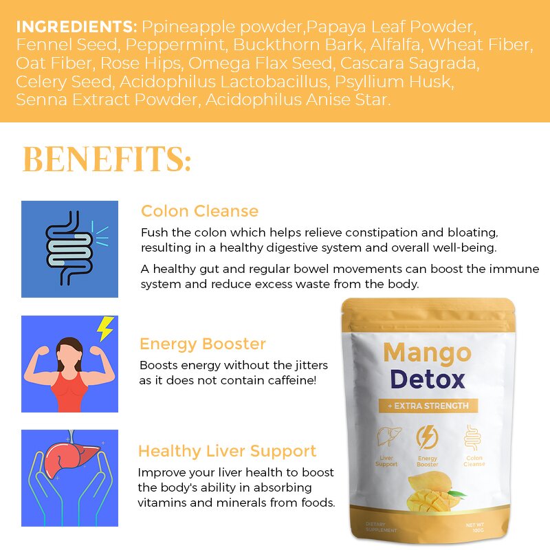 Detox Powder Manufacturer - Private Label OEM Natural Extreme Detox Cleanse Fruit Flavored Drink Supplement