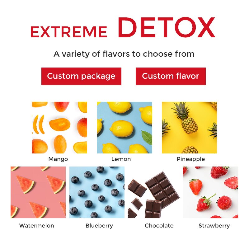 Detox Powder Manufacturer - OEM Weight Management Belly Fat Bloating Organic Strawberry Skinny Detox