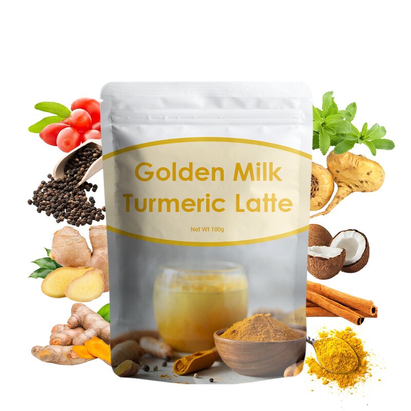 Superfood Latte Powder Manufacturer - OEM Superfood Instant Latte Golden Milk Turmeric Ceylon Cinnamon Spices