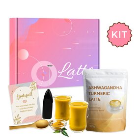 Superfood Latte Kit Manufacturer - Private Label Kit Milk Frother Golden Milk Ashwagandha Turmeric