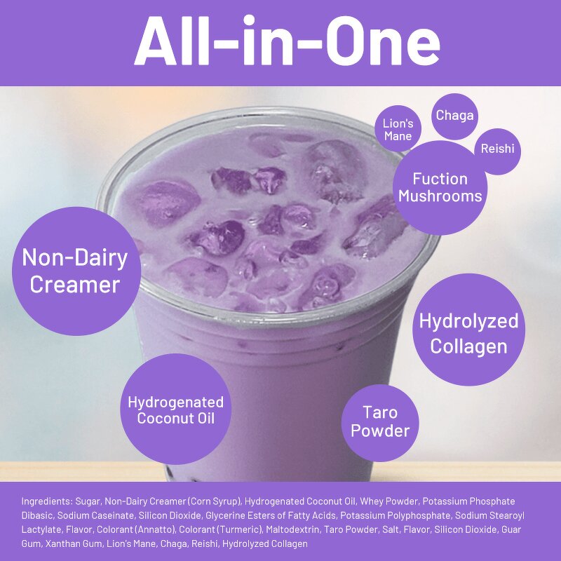 Collagen Milk Tea Powder Manufacturer - Beauty Chaga Reishi Instant Drink Mix Taro Smoothies