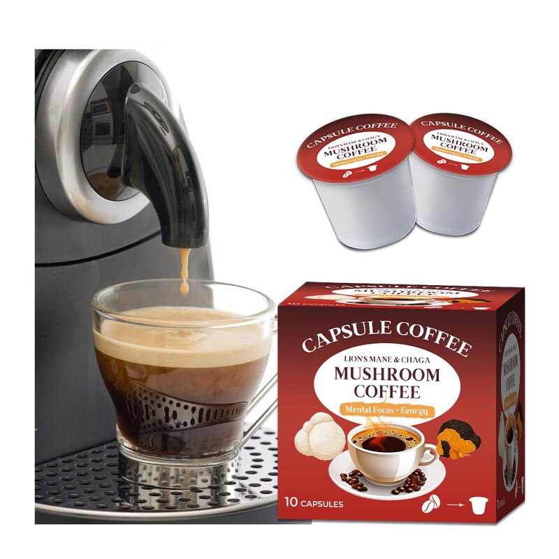 Mushroom Coffee Manufacturer - OEM Compatible Coffee Machine Focus Immune Support Capsule Mushroom Coffee