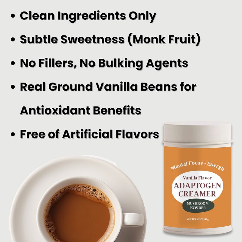 Mushroom Creamer Manufacturer - Private Label Superfood Keto Mushroom Lions Mane Powder Creamer