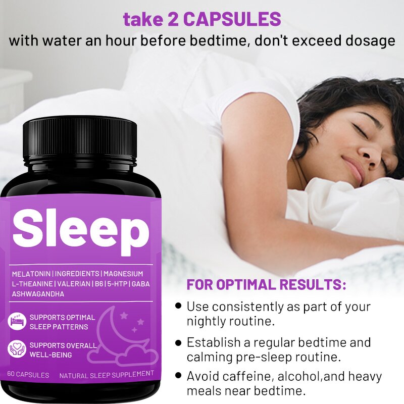 Sleep Capsule Manufacturer - OEM Magnesium Glycinate Ashwagandha L Theanine Valerian Root GABA Melatonin