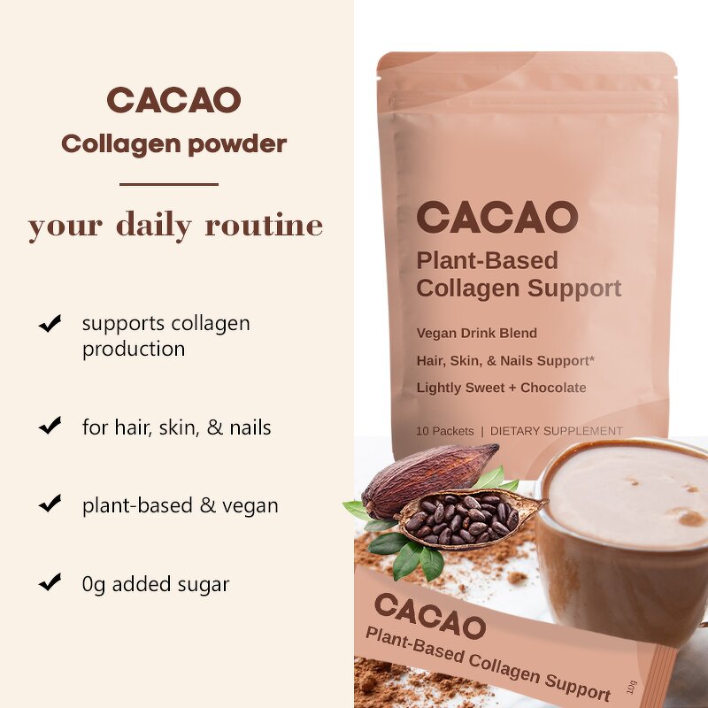 Cocoa Powder Manufacturer - Private Label Vegan Cacao Hyaluronic Acid Biotin Coconut Milk Collagen