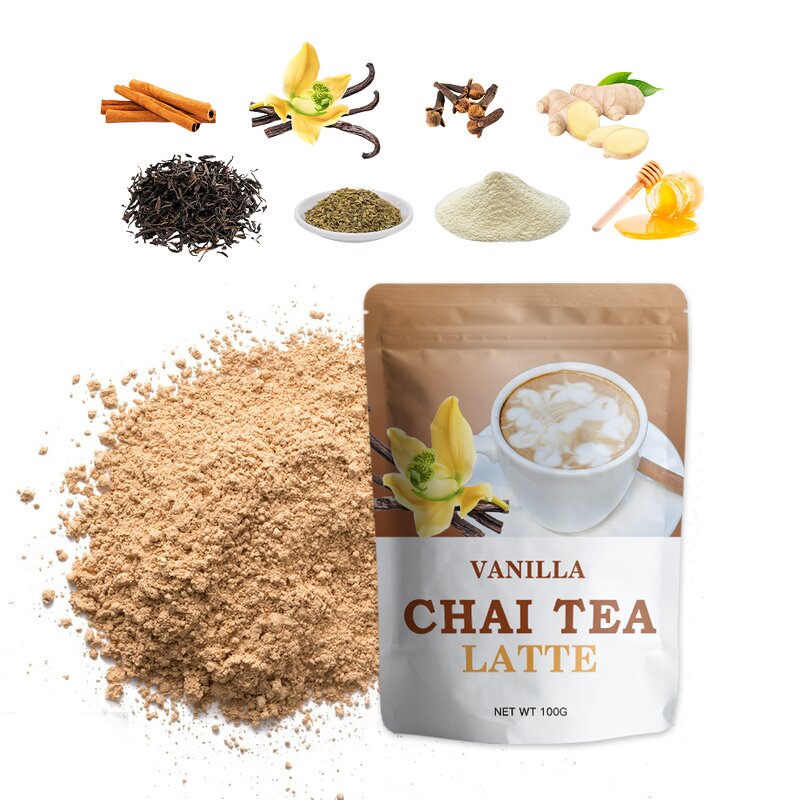Chai Latte Powder Manufacturer - OEM Organic Chai Tea Vanilla Black Tea Cinnamon Spice Masala