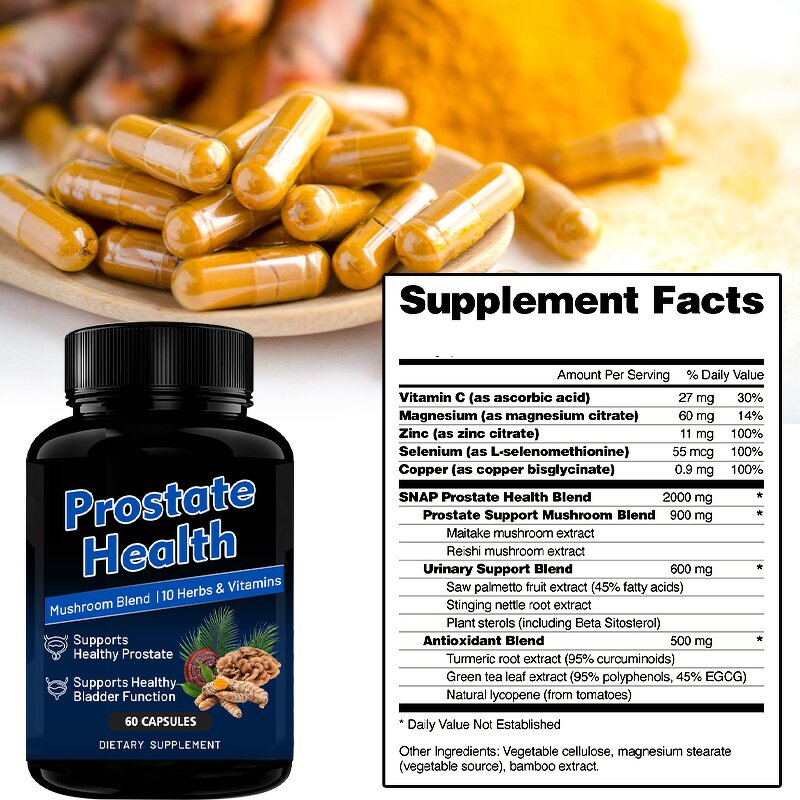 Men Health Capsule Manufacturer - Customized Vegan Plant Based Energy Urinary Tract Prostate