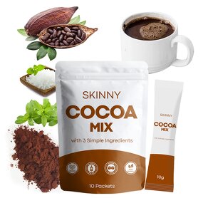 Cocoa Powder Manufacturer - Private Label 10 Sachets Sea Salt Stevia Leaf Extract Cocoa Drink