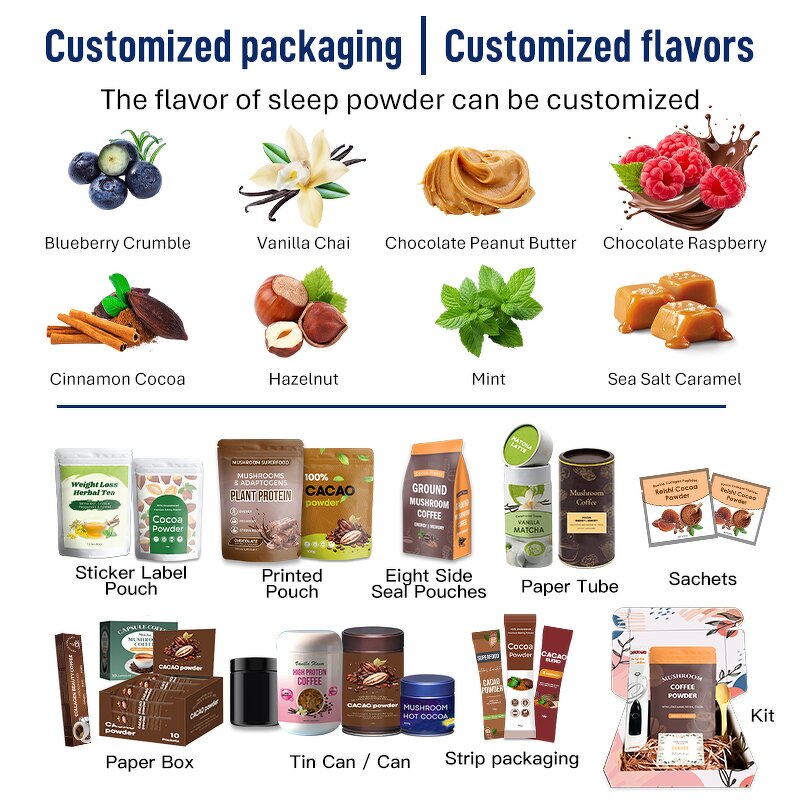 Sleep Drink Powder Manufacturer - OEM Better Sleep Improved Memory Chocolate Flavored Print Paper Tube