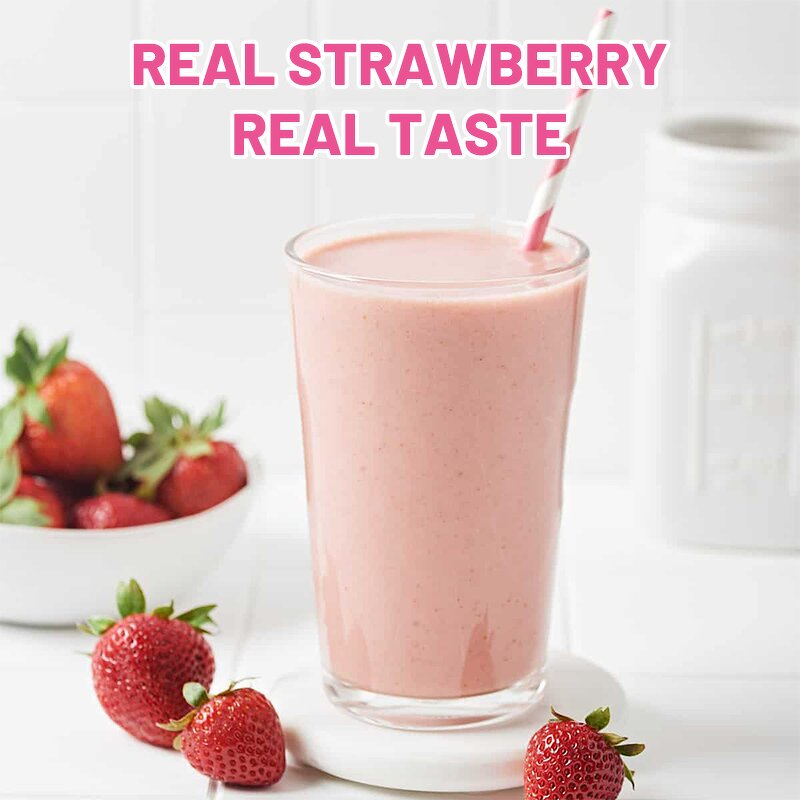 Milk Tea Manufacturer - Private Label Natural Strawberry Low Caffeine Grass-Fed Whey Protein