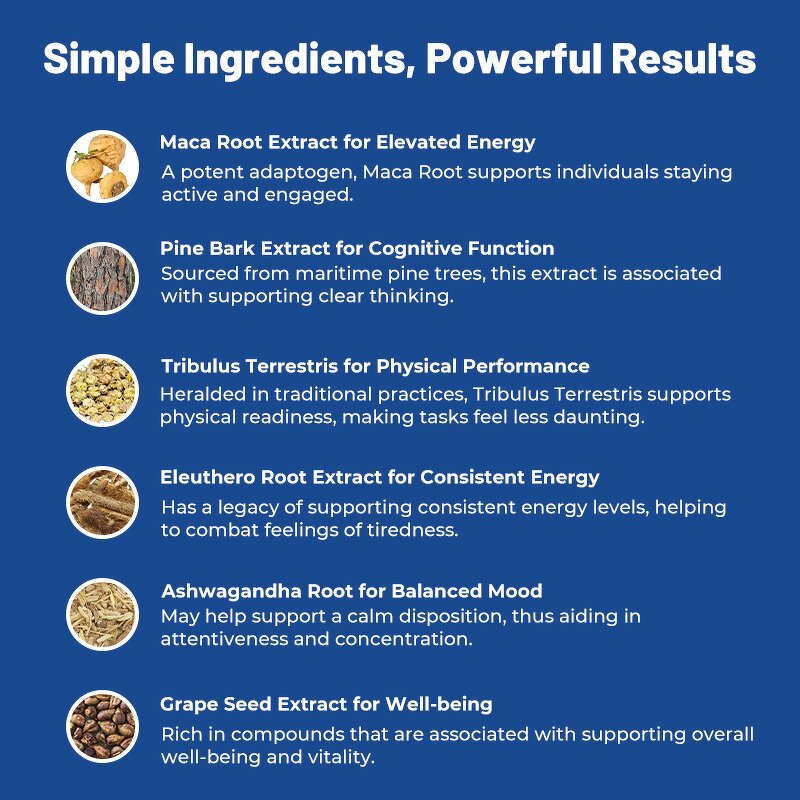 Men Wellness Supplement Manufacturer - Private Label Siberian Ginseng Ashwagandha Black Maca Root