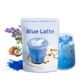 Latte Powder Manufacturer - Private Label Adaptogen Calming Lavender Milk Blue Spirulina Blue Lavender