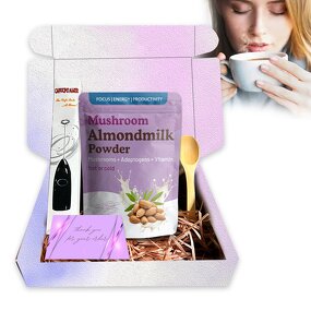 Almond Milk Powder Manufacturer - Mushroom Kit Sweet Taste Bag Packaging Frother Spoon