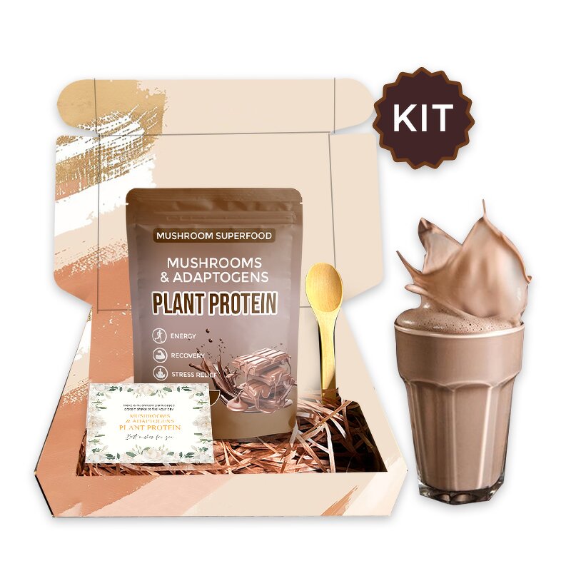 Protein Powder Manufacturer - OEM Gift Packaging Superfood Plant Based Energy Protein Mushroom Powder