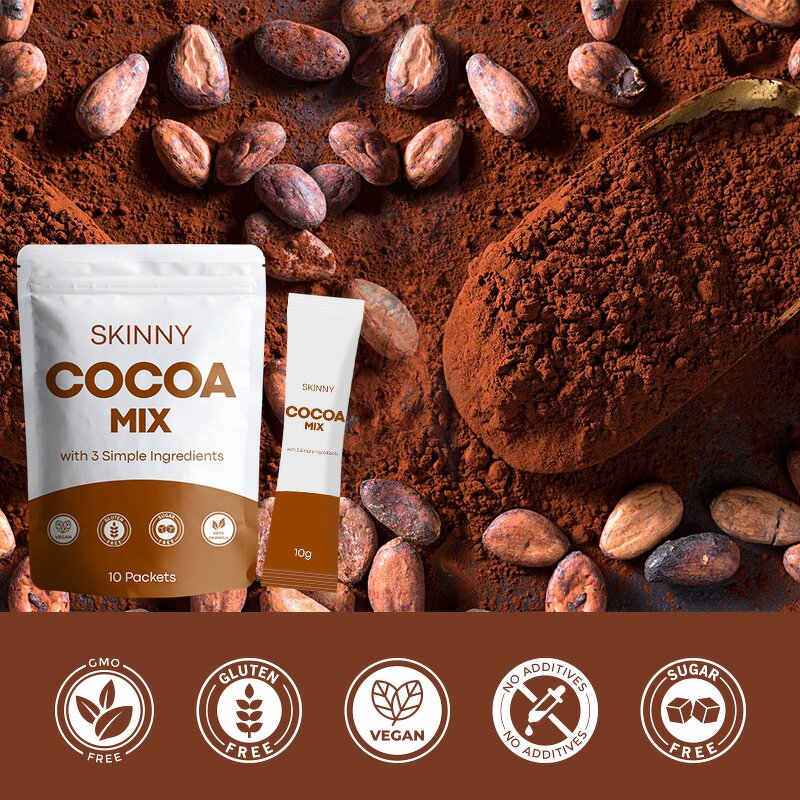 Cocoa Powder Manufacturer - Private Label 10 Sachets Sea Salt Stevia Leaf Extract Cocoa Drink