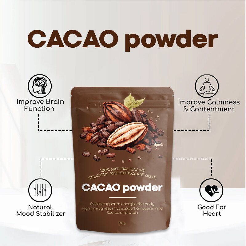 Cocoa Powder Manufacturer - Private Label 100% Natural Non-GMO Gluten-Free Instant Superfood Drinking Baking