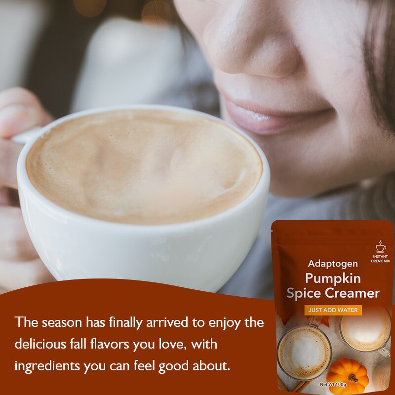 Superfood Creamer Manufacturer - Private Label OEM Support Focus Energy Natural Sweetener Adaptogen Pumpkin