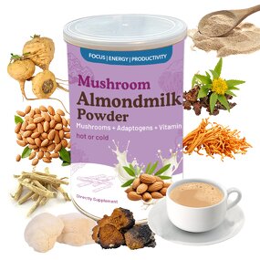 Almond Milk Powder Manufacturer - Premium Organic Mushroom Plant Extract Paper Tube Packaging
