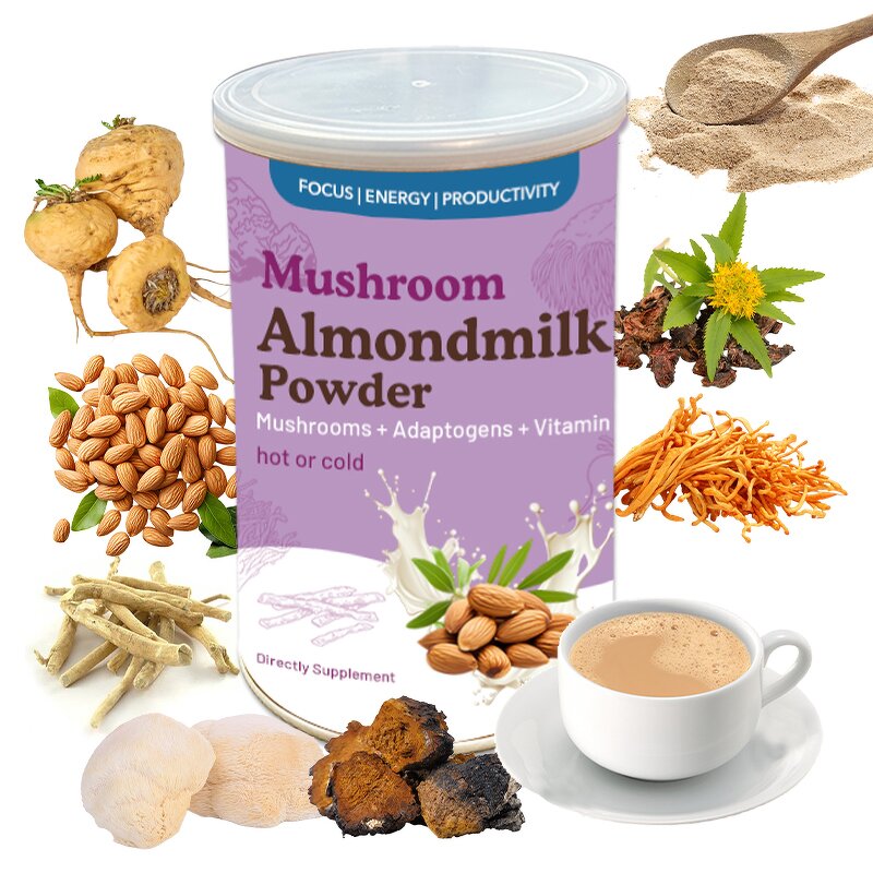 Almond Milk Powder Manufacturer - Premium Organic Mushroom Plant Extract Paper Tube Packaging