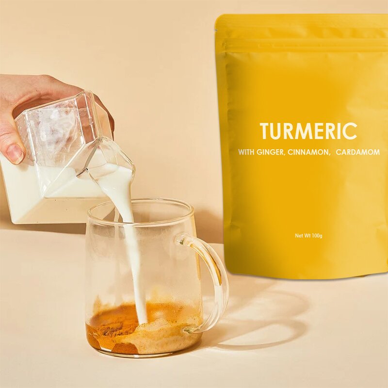 Turmeric Latte Powder Manufacturer - Custom LOGO Health Benefits Turmeric Ginger Blend Taste Turmeric Latte