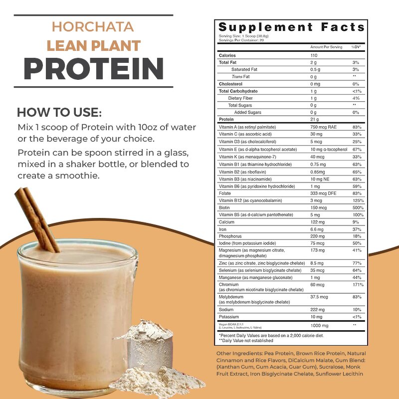 Plant Based Protein Manufacturer - OEM ODM Sunflower Amino Acids Rice Cinnamon Rice Horchata