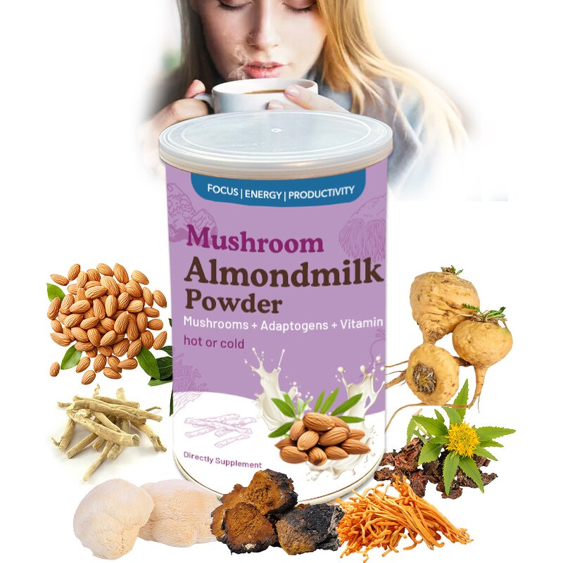 Almond Milk Powder Manufacturer - Mushroom Sweet Sugar Flavored Slimming Packaged in Bag