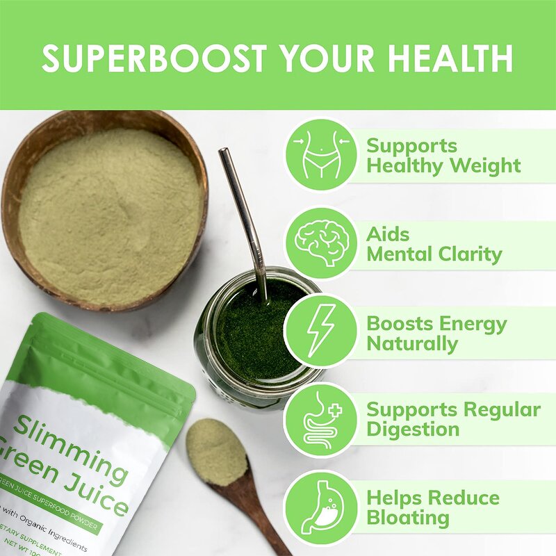 Health Drink Manufacturer - Private Brand Balanced Body Green Juice Superfood Green Apple Natural