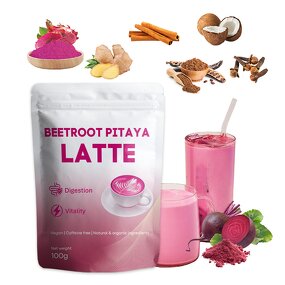 Superfood Latte Powder Manufacturer - OEM Superfood Instant Latte Digestion Support Beetroot Pitaya