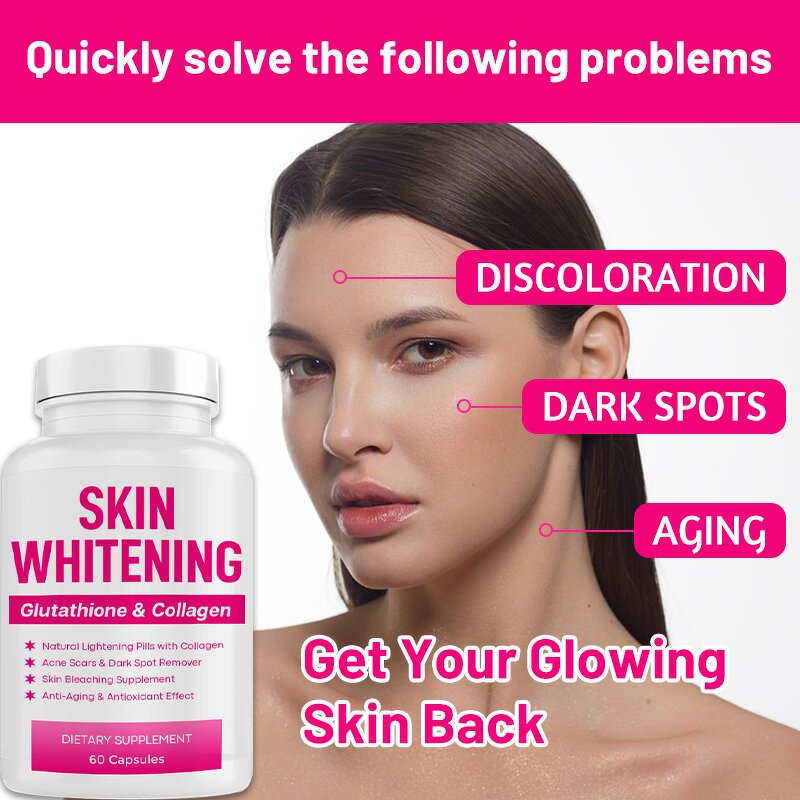 Skin Whitening Capsule Manufacturer - OEM Natural Lightening Anti Aging Collagen Skin Whitening