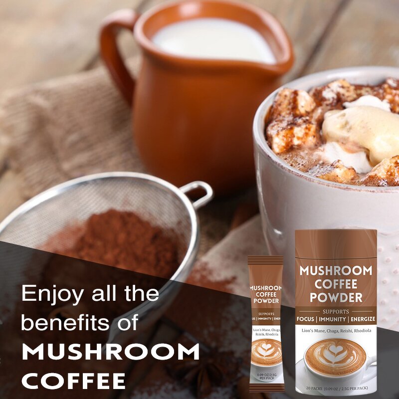 Mushroom Coffee Manufacturer - Private Label Functional Instant Organic Mushroom Coffee